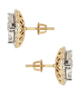 Mens Stud Diamond Earrings | 2.55 Carats 14K Yellow Gold